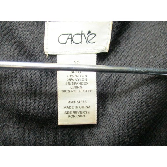 Cache Dress Womens 10 Brown Metallic Sleeveless Mid Length Cocktail Sheath Zip - Picture 3 of 7